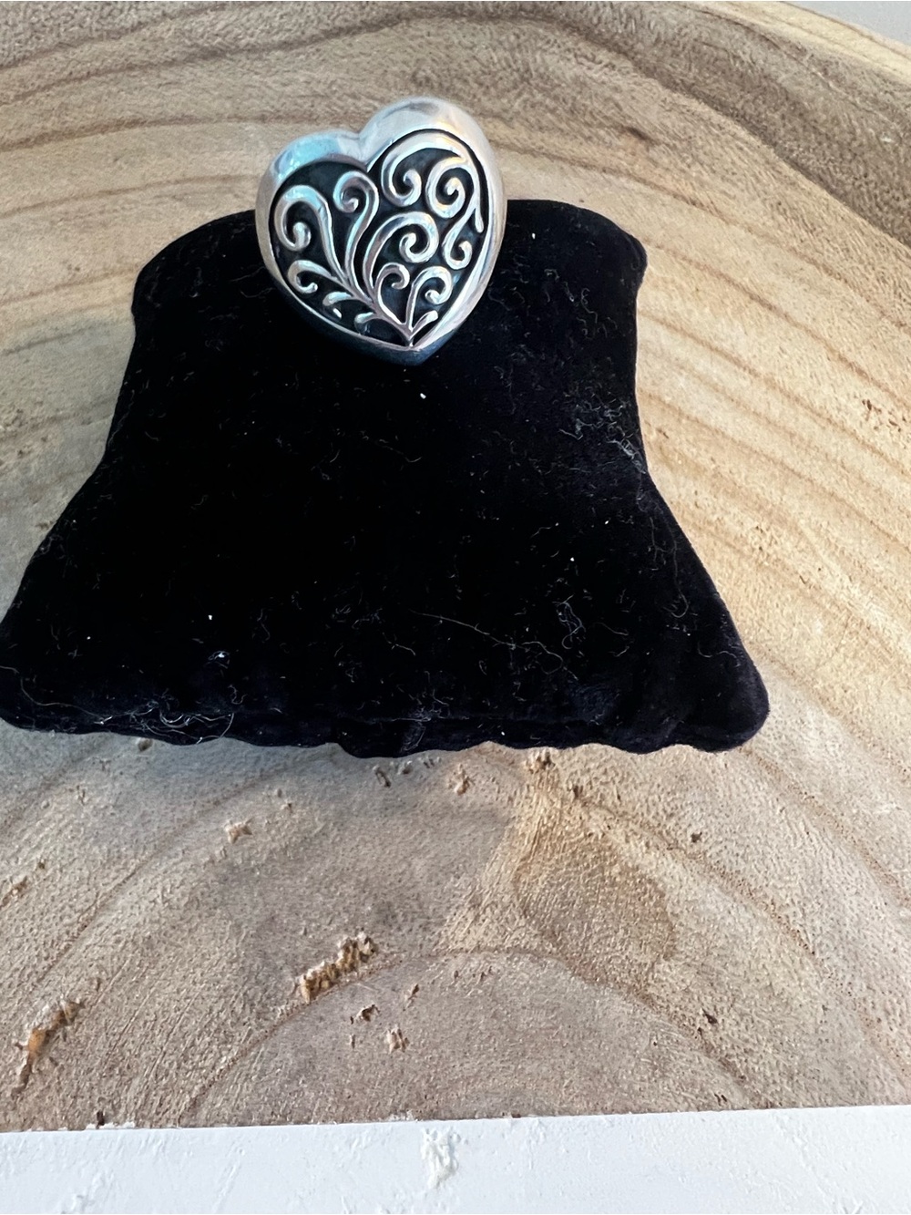 Silpada Silver Heart Filigree Ring